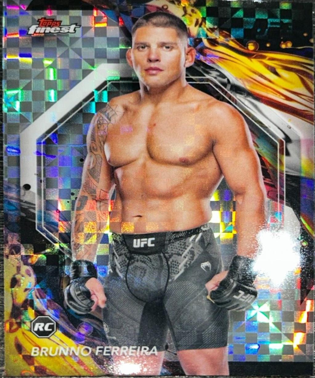 Brunno Ferreira 2024 Topps Finest UFC Base Uncommon #115 Checkerboard Refractor