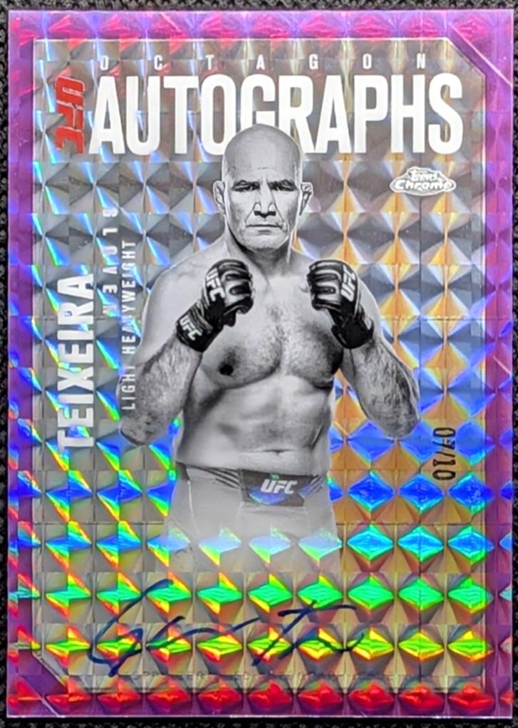 Glover Teixeira 2025 Topps Chrome UFC Octagon Legends Autographs #OLA-GT Geometric Purple Refractor