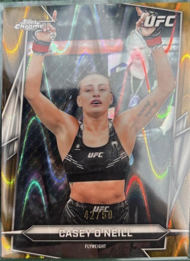 Casey O'Neill 2026 Topps Chrome UFC Base #81 Gold Ray Wave Refractor