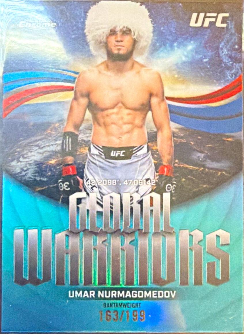 Umar Nurmagomedov 2026 Topps Chrome UFC Global Warriors #GW-25 Green Refractor