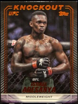 Israel Adesanya 2024 Topps Knockout UFC Base #93 Orange