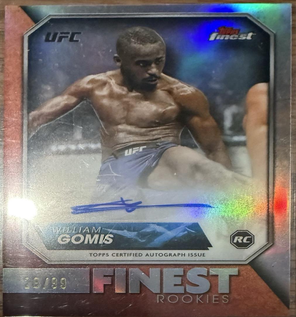 William Gomis 2024 Topps Finest UFC Rookie Finest Autographs #RFA-WG Refractor