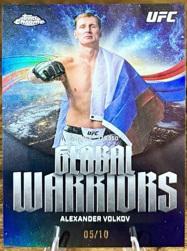 Alexander Volkov 2026 Topps Chrome UFC Global Warriors #GW-7 Gold Refractor