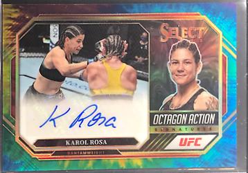 Karol Rosa 2023 Panini Select UFC Octagon Action Signatures #18 Black Disco