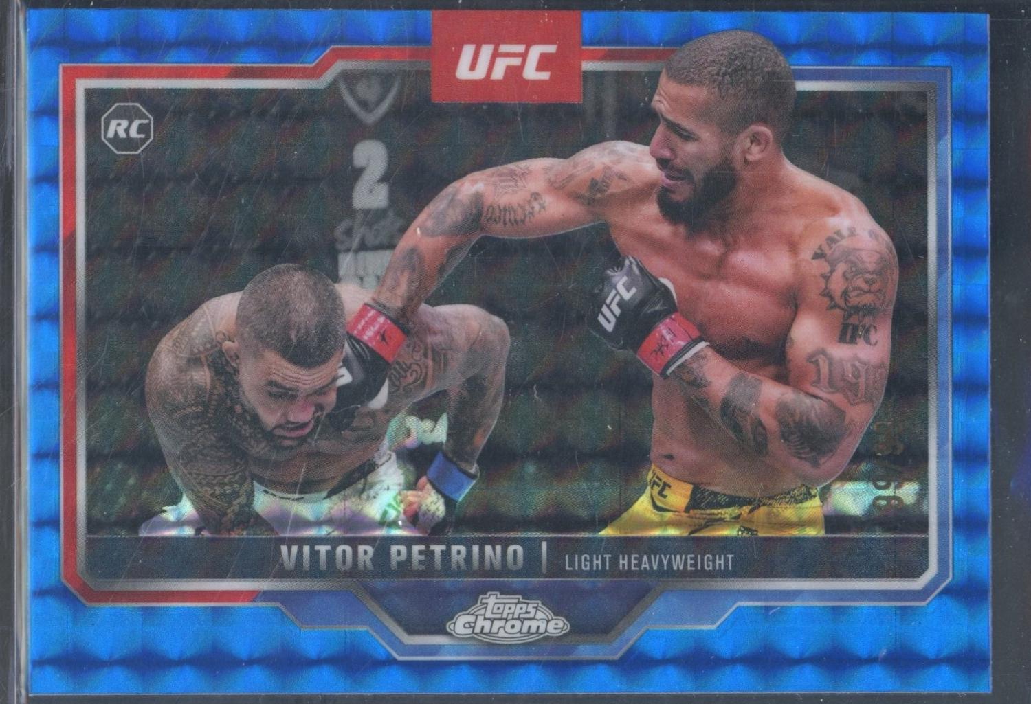 Vitor Petrino 2025 Topps Chrome UFC Base #41 Blue Geometric Refractor