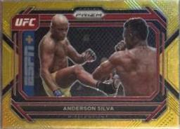Anderson Silva 2023 Panini Prizm UFC Base #76 Gold