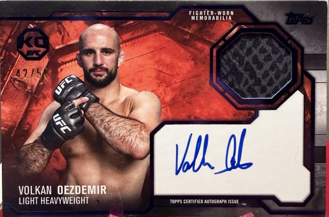 Volkan Oezdemir 2025 Topps Knockout UFC Knockout Autograph Relics #KAR-VO Red