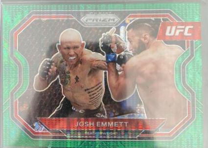 Josh Emmett 2021 Panini Prizm UFC Base #121 Green Pulsar