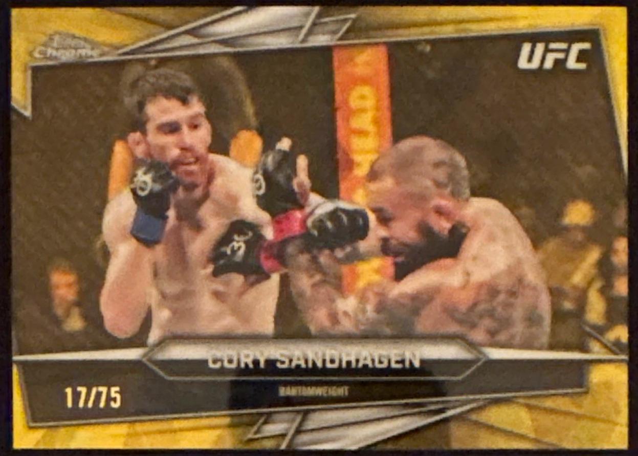 Cory Sandhagen 2026 Topps Chrome UFC Base #65 UFC Glove Refractor