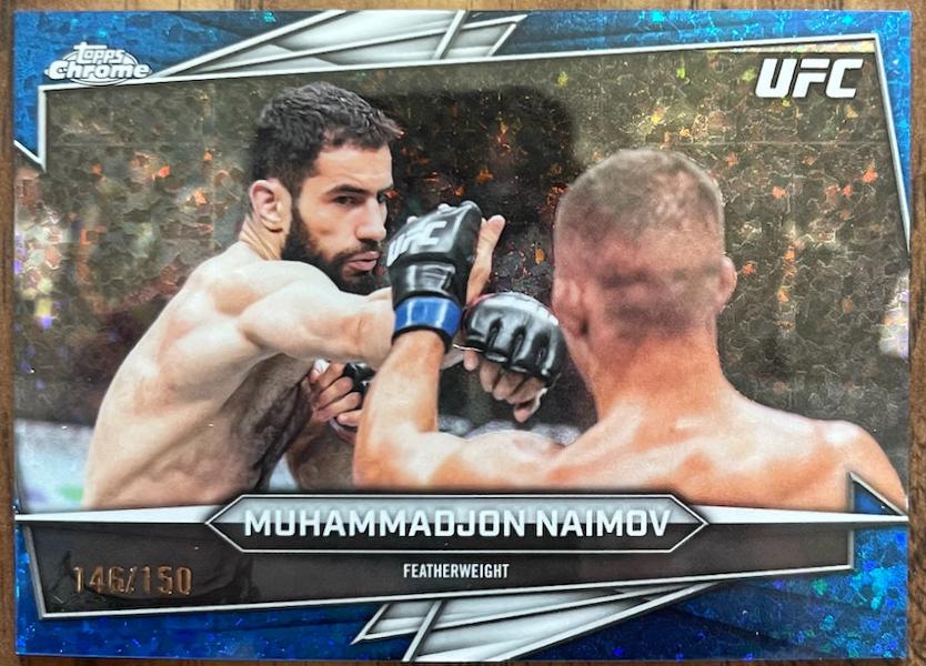 Muhammadjon Naimov 2026 Topps Chrome UFC Base #51 Blue Mini Diamonds Refractor