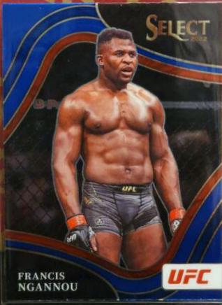 Francis Ngannou 2022 Panini Select UFC Octagonside #239 Blue Prizm