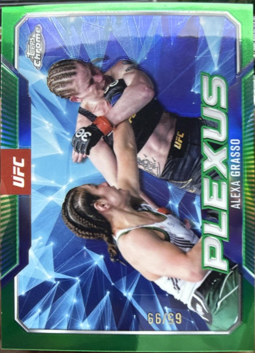 Alexa Grasso 2025 Topps Chrome UFC Plexus #PLX-4 Green Refractor