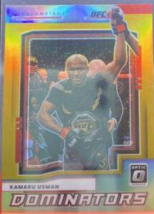 Kamaru Usman 2022 Panini Donruss Optic UFC Dominators #14 Gold