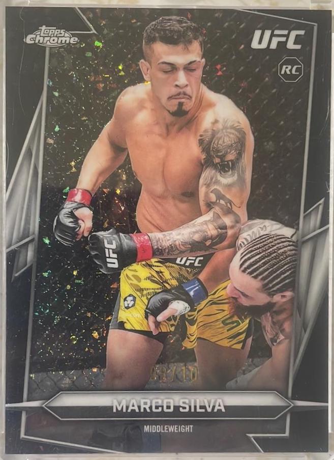 Marco Silva 2026 Topps Chrome UFC Base #156 Black Mini Diamonds Refractor