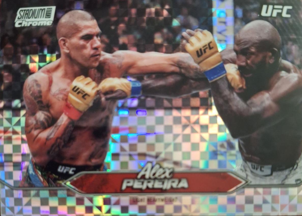 Alex Pereira 2025 Topps Stadium Club UFC Base Chrome #C-97 X-Fractor