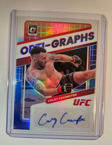 Colby Covington 2022 Panini Donruss Optic UFC Opti-Graphs #39 Blue