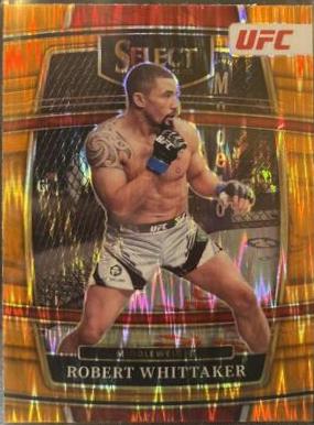 Robert Whittaker 2022 Panini Select UFC Concourse #27 Orange Flash