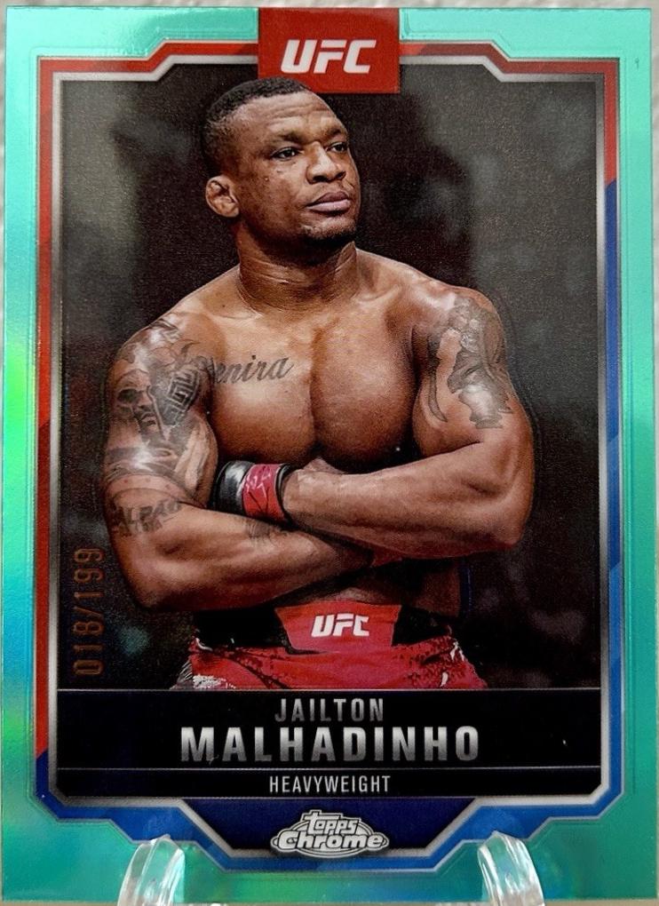 Jailton Almeida 2025 Topps Chrome UFC Base #112 Aqua Refractor