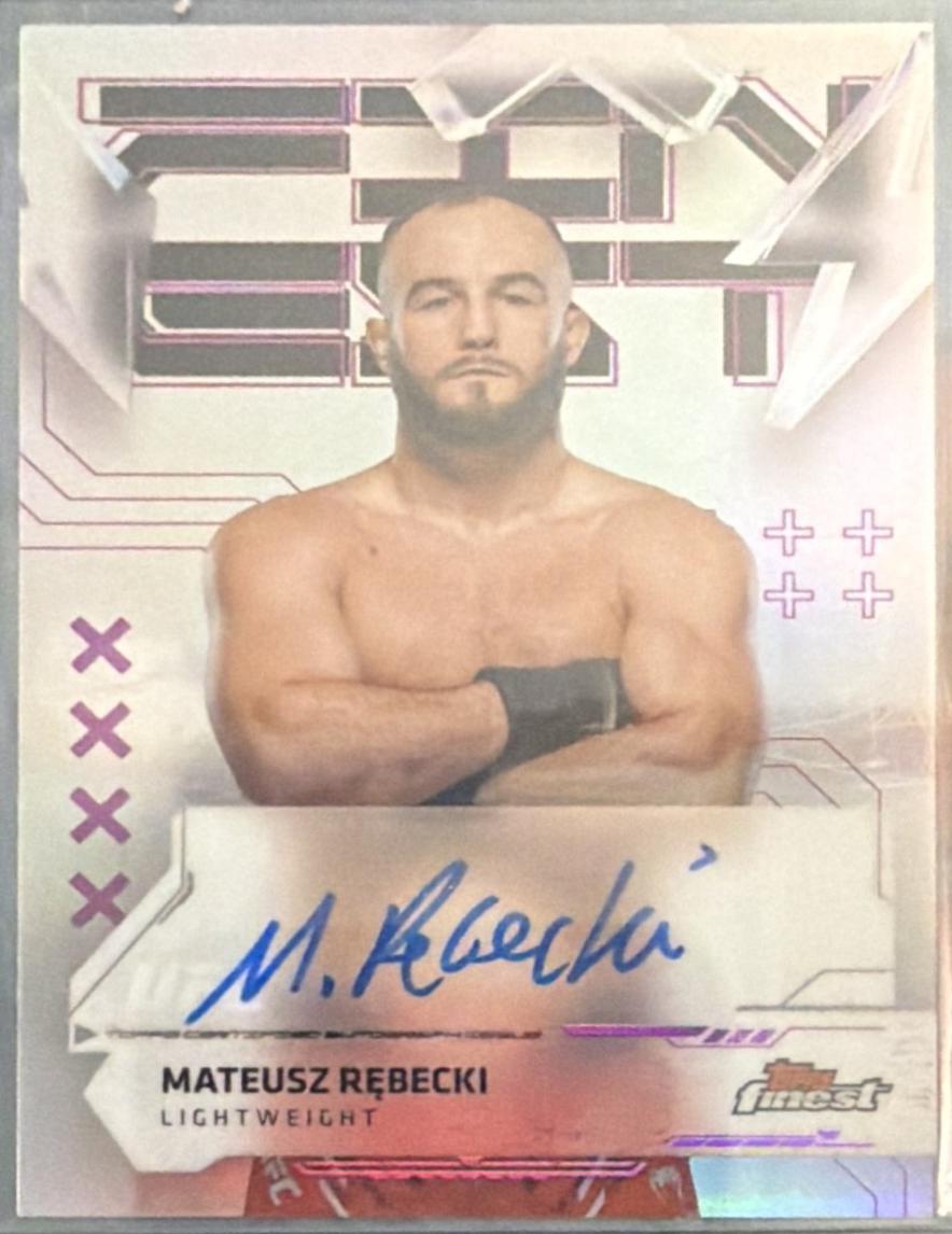 Mateusz Rębecki 2025 Topps Finest UFC Finest Autographs #FA-MR Refractor