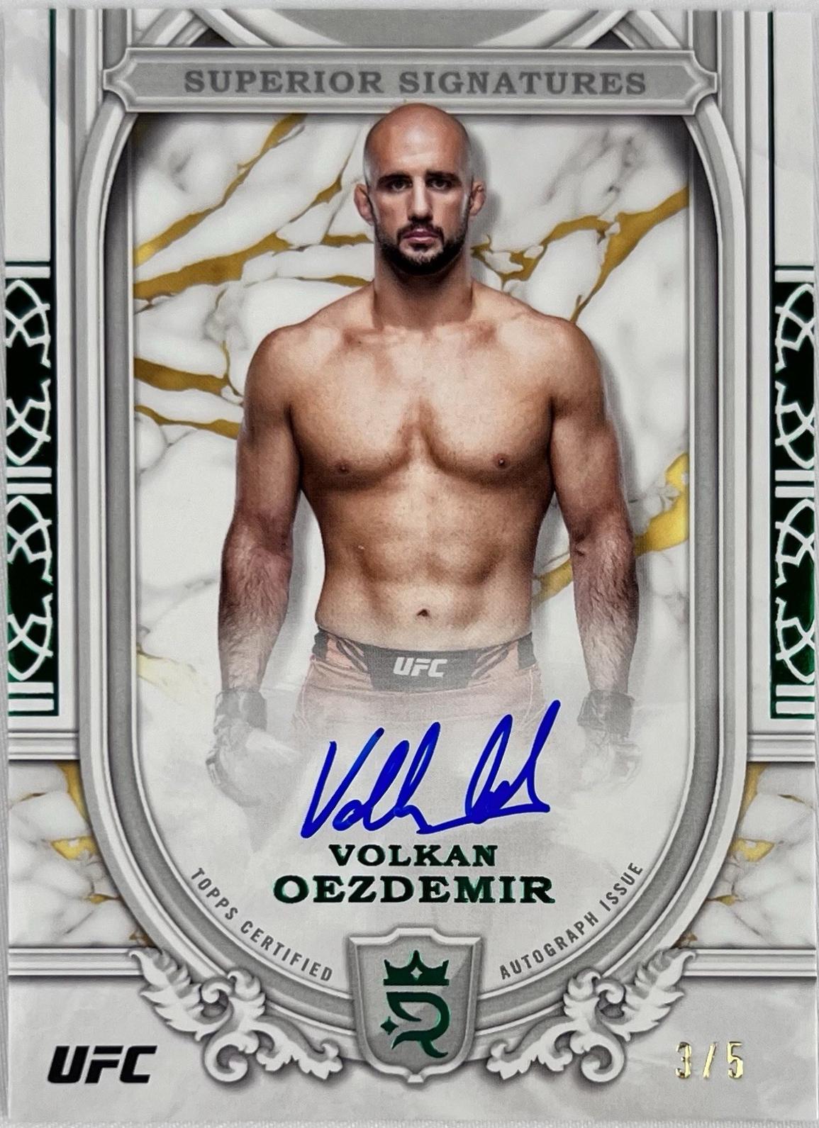 Volkan Oezdemir 2024 Topps Royalty UFC Superior Signatures #SS-VOR Platinum