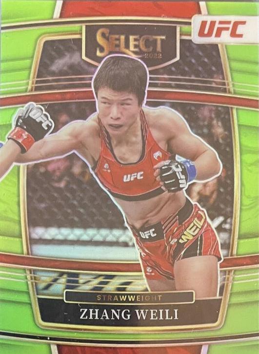 Zhang Weili 2022 Panini Select UFC Concourse #9 Neon Green