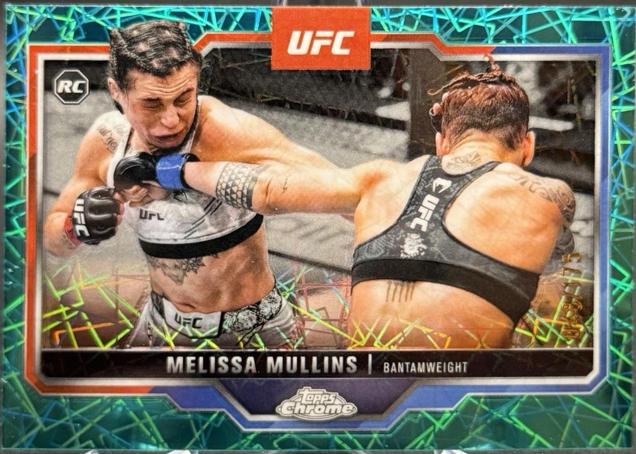 Melissa Mullins 2025 Topps Chrome UFC Base #197 Teal Lazer Refractor