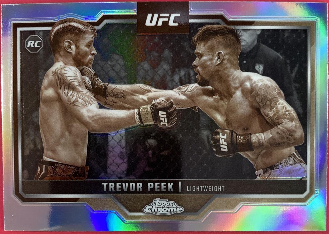 Trevor Peek 2025 Topps Chrome UFC Base #180 Sepia Refractor