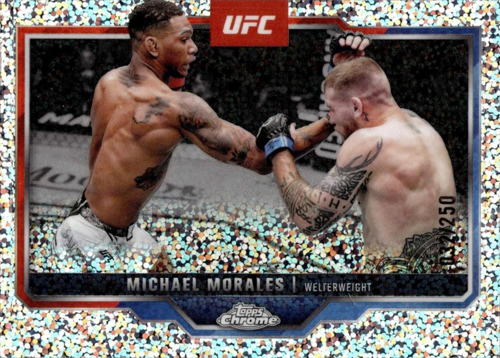 Michael Morales 2025 Topps Chrome UFC Base #127 Speckle Refractor