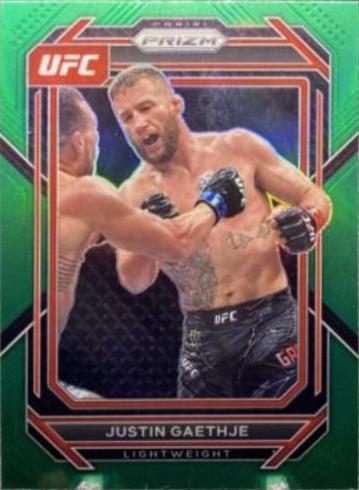 Justin Gaethje 2023 Panini Prizm UFC Base #110 Green