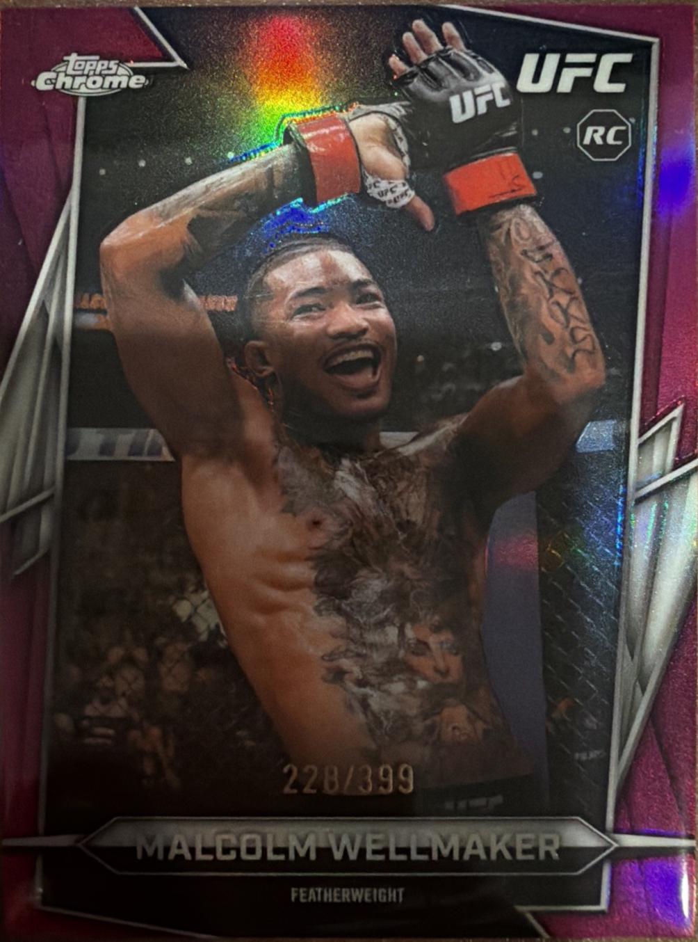 Malcolm Wellmaker 2026 Topps Chrome UFC Base #118 Magenta Refractor