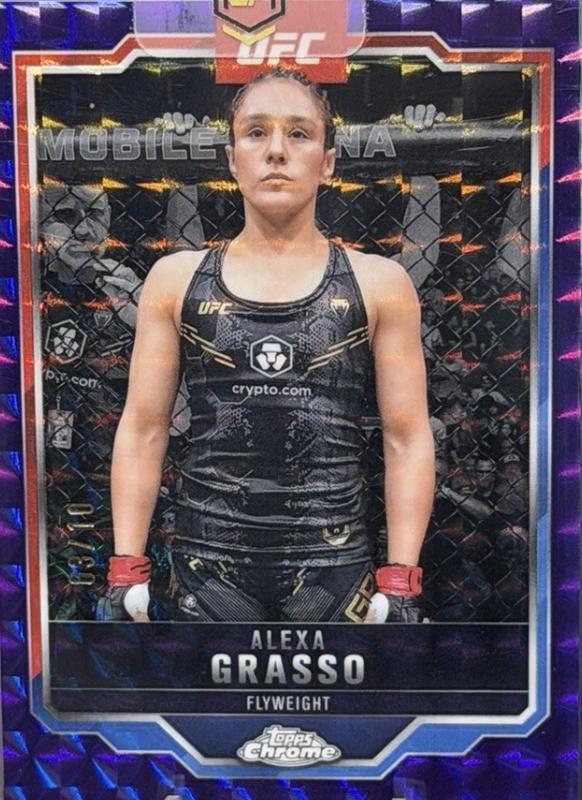 Alexa Grasso 2025 Topps Chrome UFC Base #14 Purple Geometric Refractor