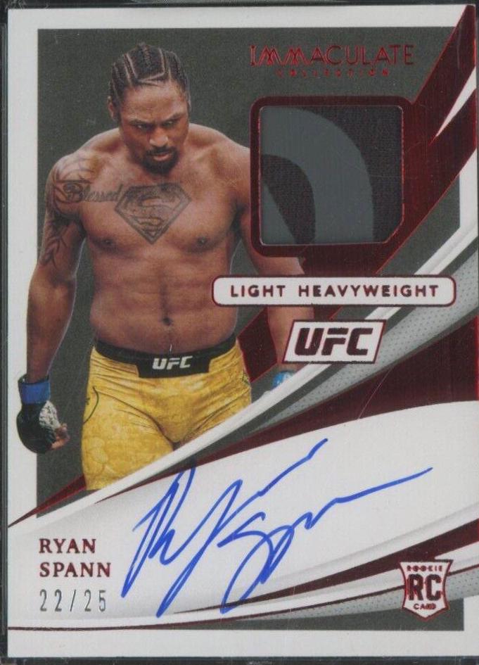 Ryan Spann 2021 Panini Immaculate UFC Rookie Memorabilia Autographs #110 Red