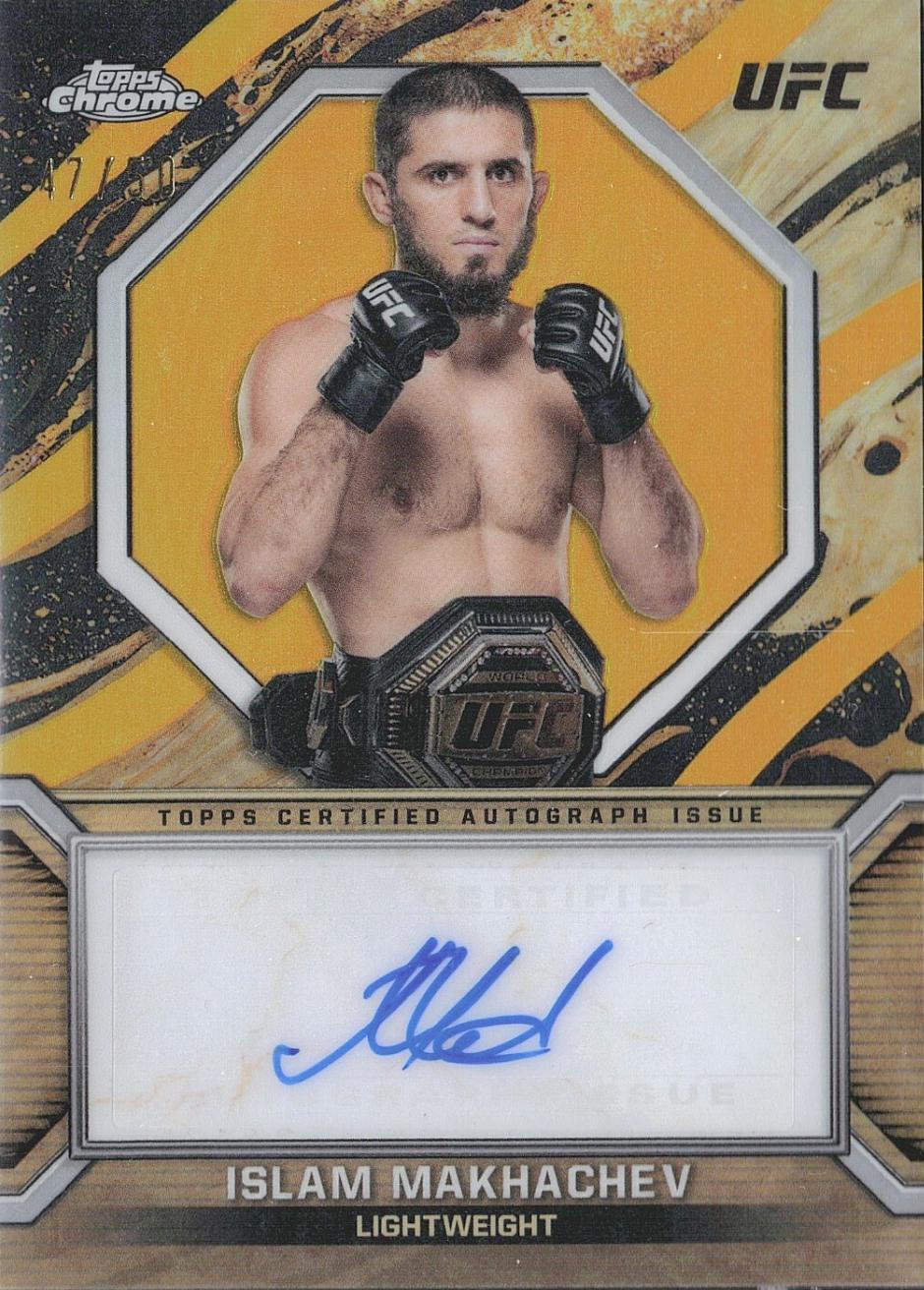 Islam Makhachev 2024 Topps Chrome UFC Marks of Champions #MOC-IMA Gold Refractor