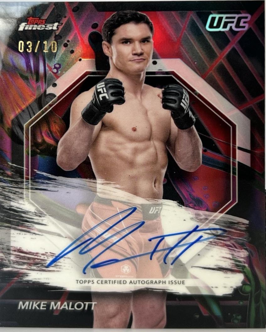 Mike Malott 2024 Topps Finest UFC Finest Autographs #FA-MMT Red Black Vapor Refractor
