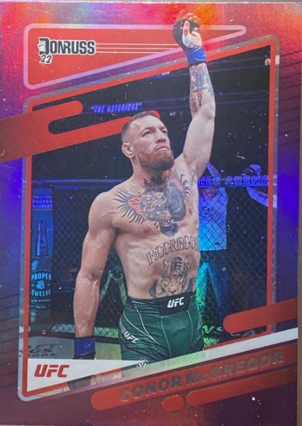 Conor McGregor 2022 Panini Donruss UFC Base #27 Purple Flood