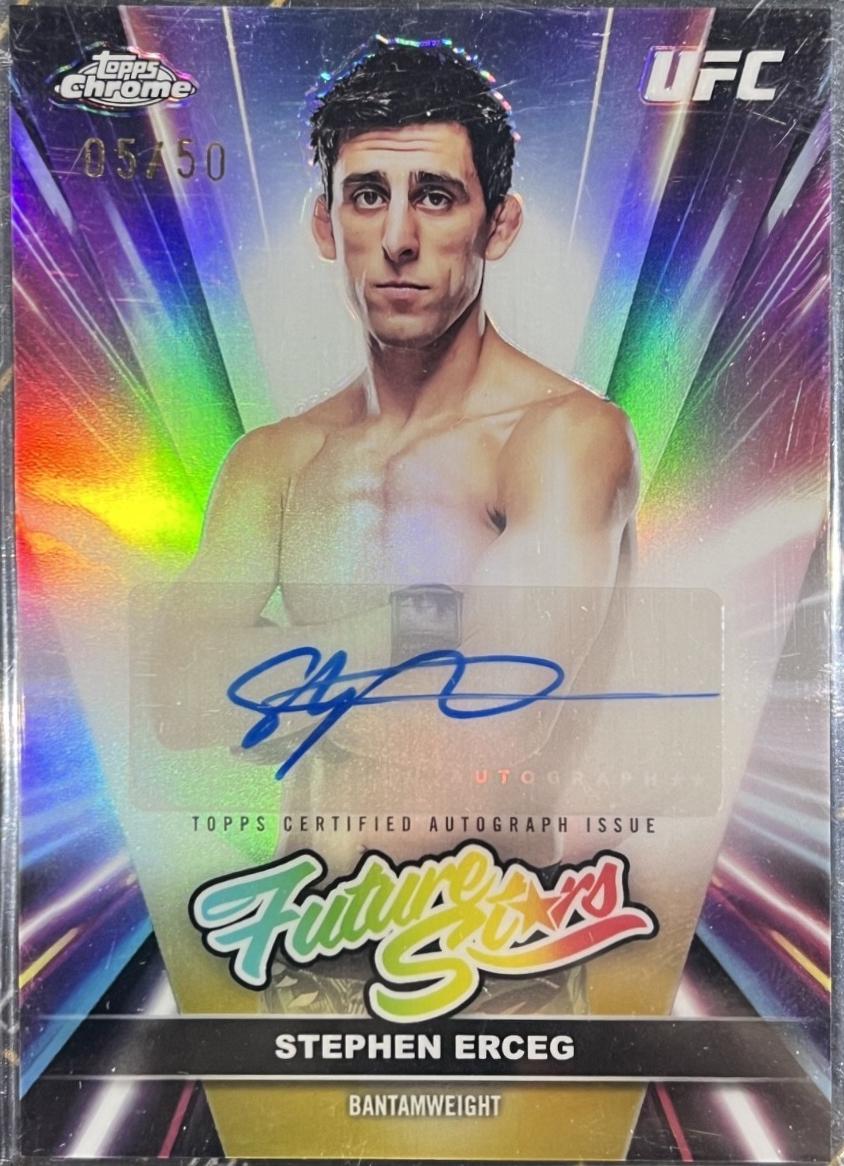 Stephen Erceg 2026 Topps Chrome UFC Future Stars Autographs #FSA-SE Gold Refractor