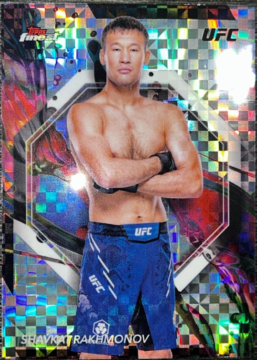 Shavkat Rakhmonov 2024 Topps Finest UFC Base Common #69 Checkerboard Refractor