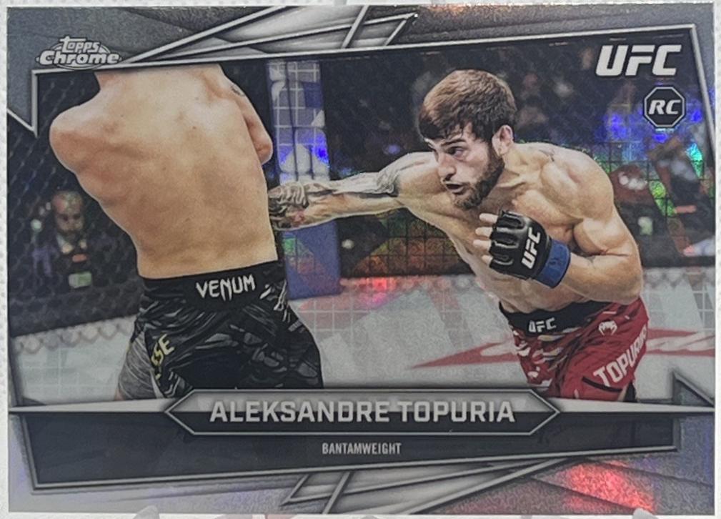 Aleksandre Topuria 2026 Topps Chrome UFC Base #187 Sonar Refractor
