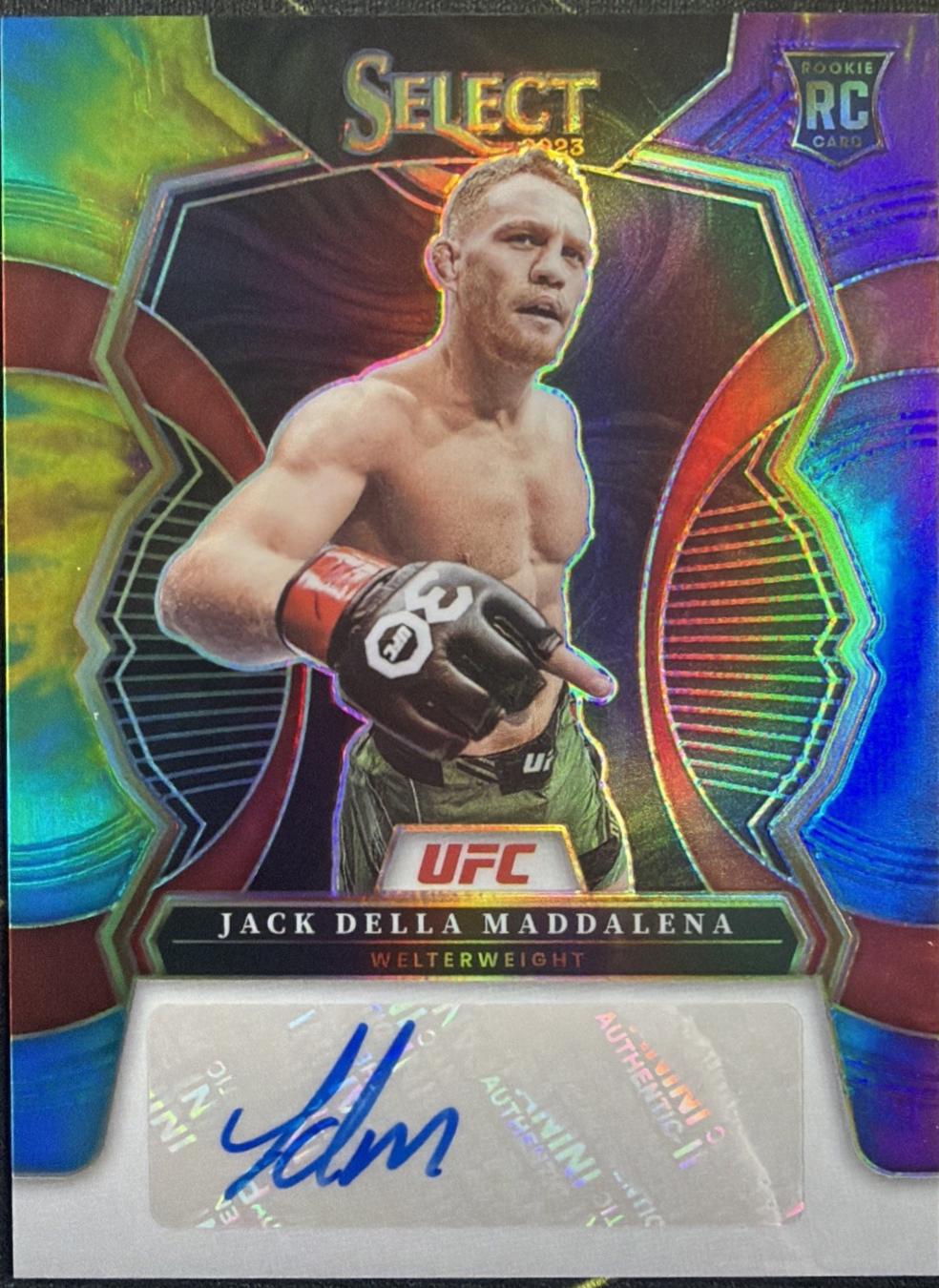 Jack Della Maddalena 2023 Panini Select UFC Rookie Signatures #7 Tie-Dye