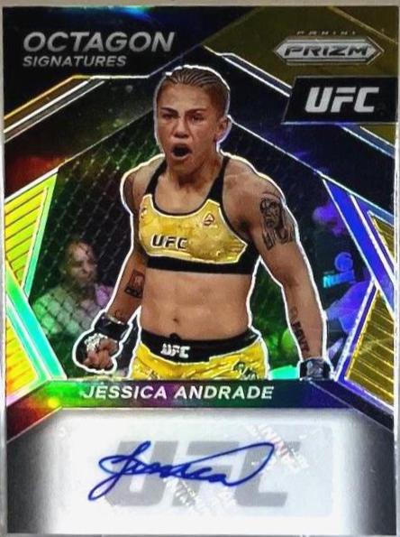 Jessica Andrade 2021 Panini Prizm UFC Octagon Signatures #15 Gold