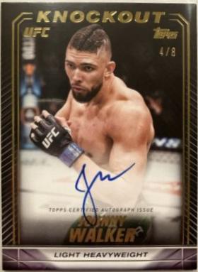 Johnny Walker 2024 Topps Knockout UFC Knockout Autographs #KNA-JWR Gold