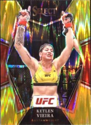 Ketlen Vieira 2022 Panini Select UFC Premier Level #176 Gold Flash