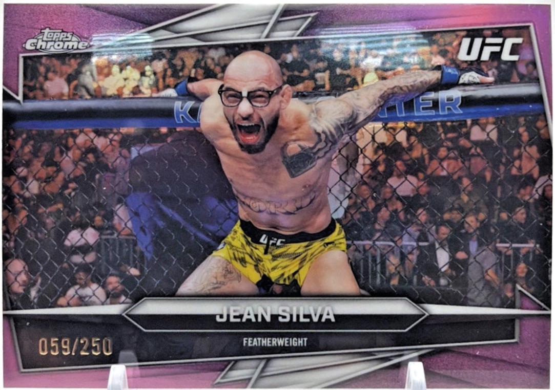 Jean Silva 2026 Topps Chrome UFC Base #163 Pink Refractor
