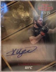 Aliaskhab Khizriev 2024 Topps Gold Label UFC Auric Autographs #AUA-AKV Red