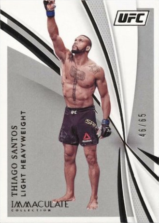 Thiago Santos 2021 Panini Immaculate UFC Base #48 Platinum