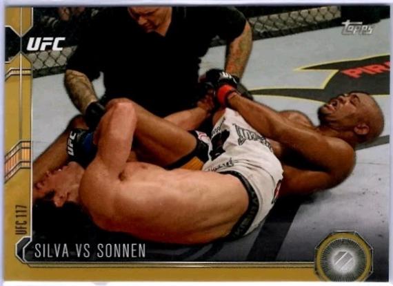 Anderson Silva / Chael Sonnen 2015 Topps UFC Chronicles Base #105 Sepia
