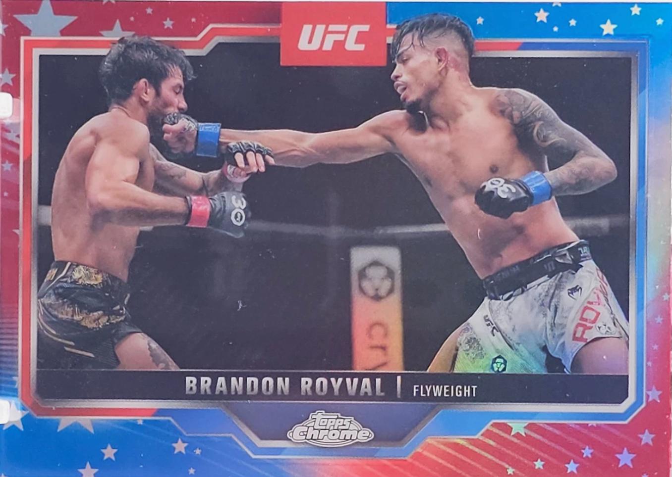 Brandon Royval 2025 Topps Chrome UFC Base #152 Red White Blue Refractor