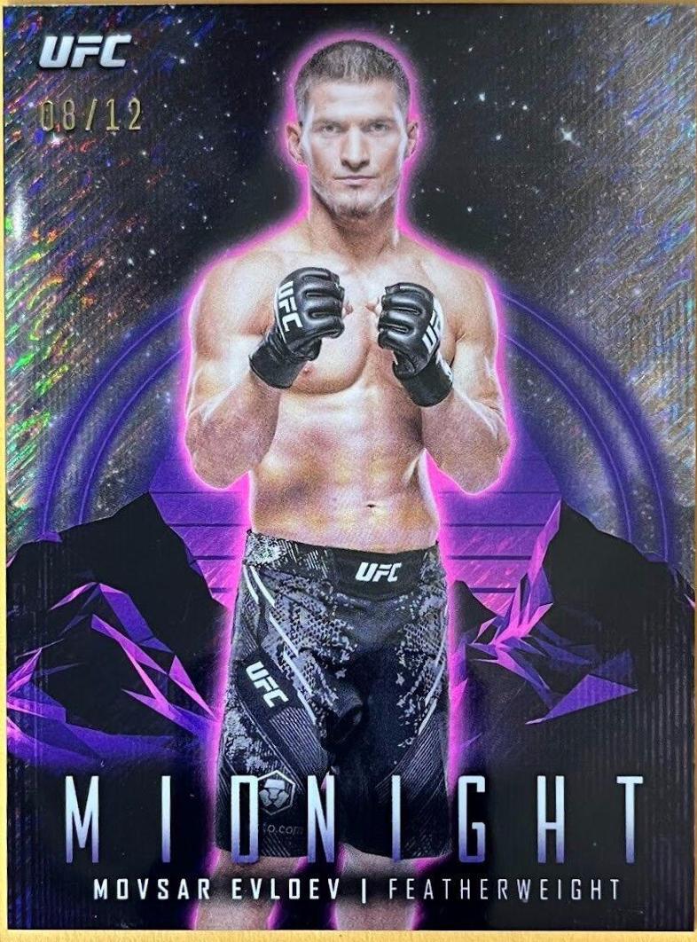 Movsar Evloev 2024 Topps Midnight UFC Base #6 Midnight