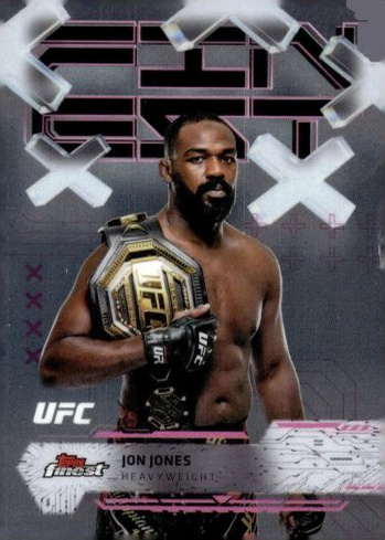 Jon Jones 2025 Topps Finest UFC Base Common #1 Superfractor
