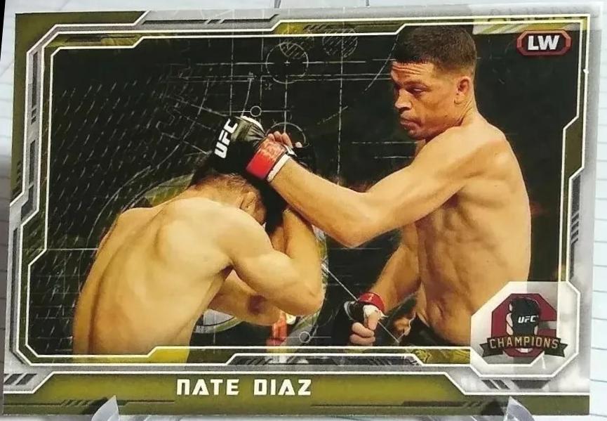 Nate Diaz 2014 Topps UFC Champions Base #99 Gold Champions Predictor